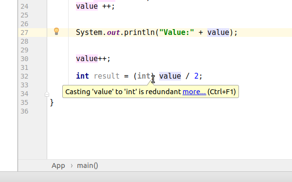 Internal code documentation