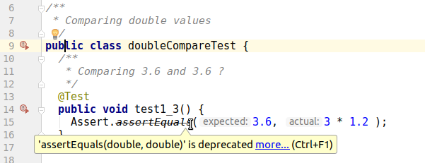 Caution comparing float / double !!