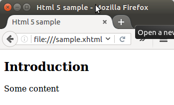 Example 1: HTML 5, pure structure