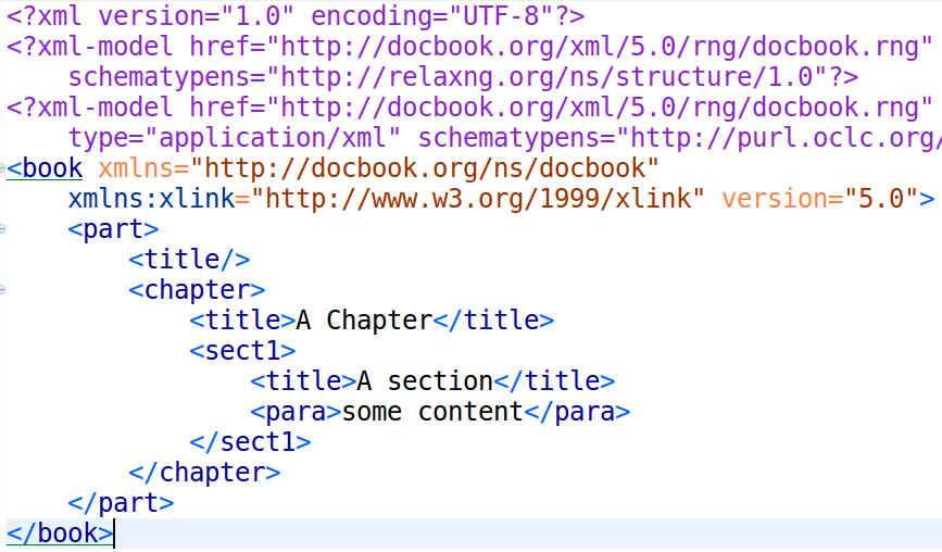 Hierarchical structure, XML source